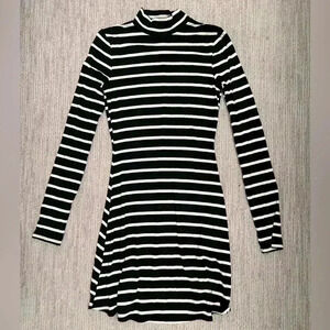 Striped Black and White Women's Dress